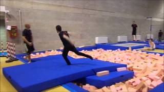 Tricking: J-step Gainer attempt