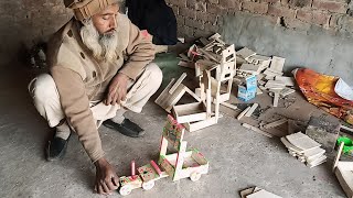 Process Of Making Tractor Trolly From Wooden Bat Waste || Diy Tractor Trolly Mini