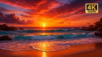 Serene Sunset Waves 🌊 | 24/7 Ocean ASMR (6/8) Serene Sunset Waves 🌊 | 24/7 Ocean ASMR (6/8)