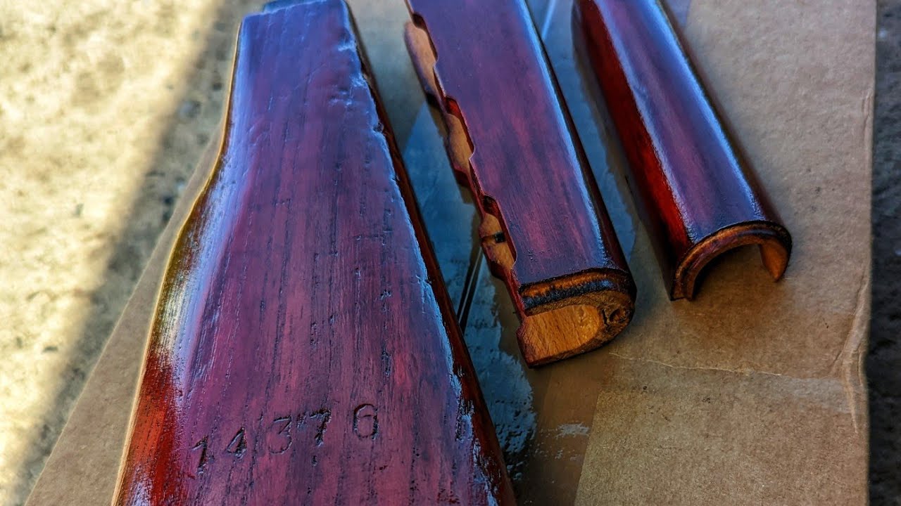 Refinished Zastava M70 Surplus Set: Teutonic Red Pure Tung oil No stain Poly Sealed For a New M77