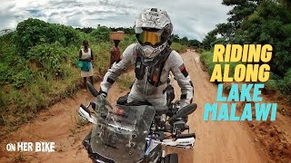 Solo Female Motorcycle Ride Along the Lake Malawi. EP 102