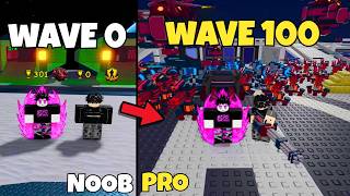 Helping a NOOB Reach 100 Waves in SURVIVE ZOMBIE ARENA ROBLOX screenshot 5
