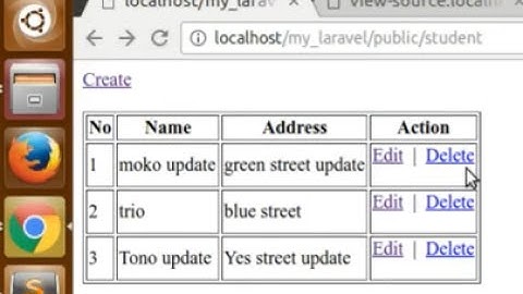 Laravel 5.4 (on ubuntu) - Simple laravel CRUD from scratch [part 3]