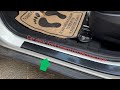 Car door foot board protector tape installation