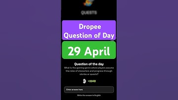 Dropee Question of Day Code 29 April | Dropee Question of Day | Dropee Today Question of Day