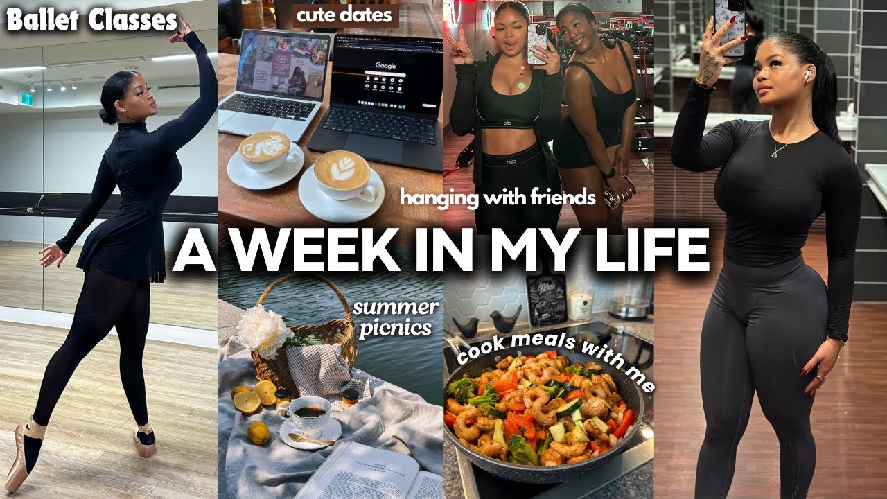 VLOG: Ballet Pointe Classes, Solo Dates, Girls Night, Cooking, Juicy Leg Workout