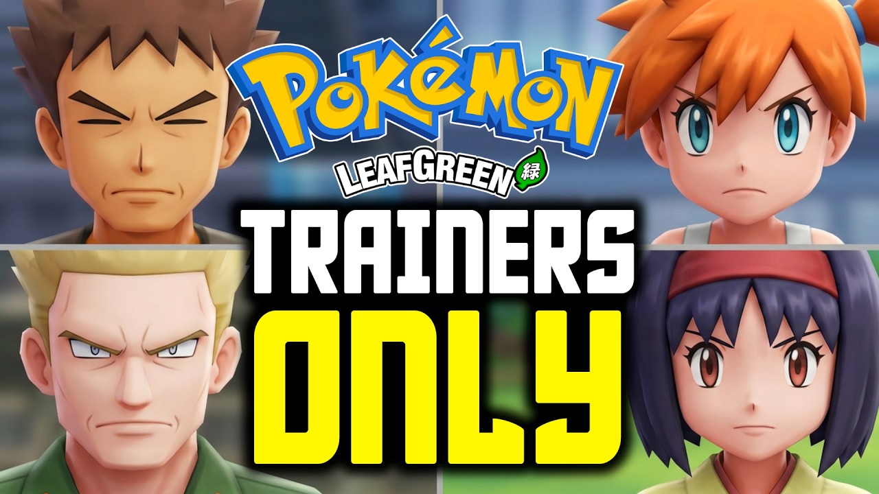 Can You Beat Pokemon Leaf Green ONLY Fighting Trainers?