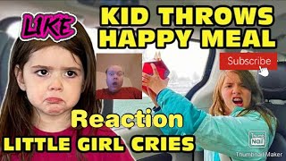 Reaction To Little Girl Cries After Big Sister Throws Her Happy Meal Out Car Window Original