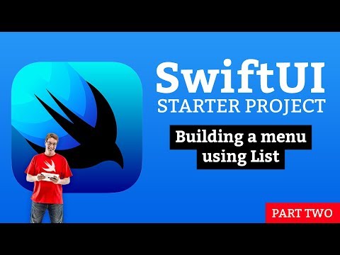 Building a menu using List – SwiftUI Starter Project 2/14