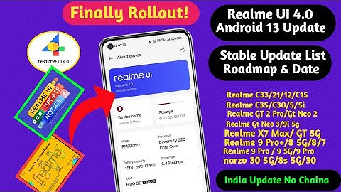 Realme UI 4.0 + Android 13 Stable Update Rollout//Realme Android 13 Stable Update & All Bug Fixes