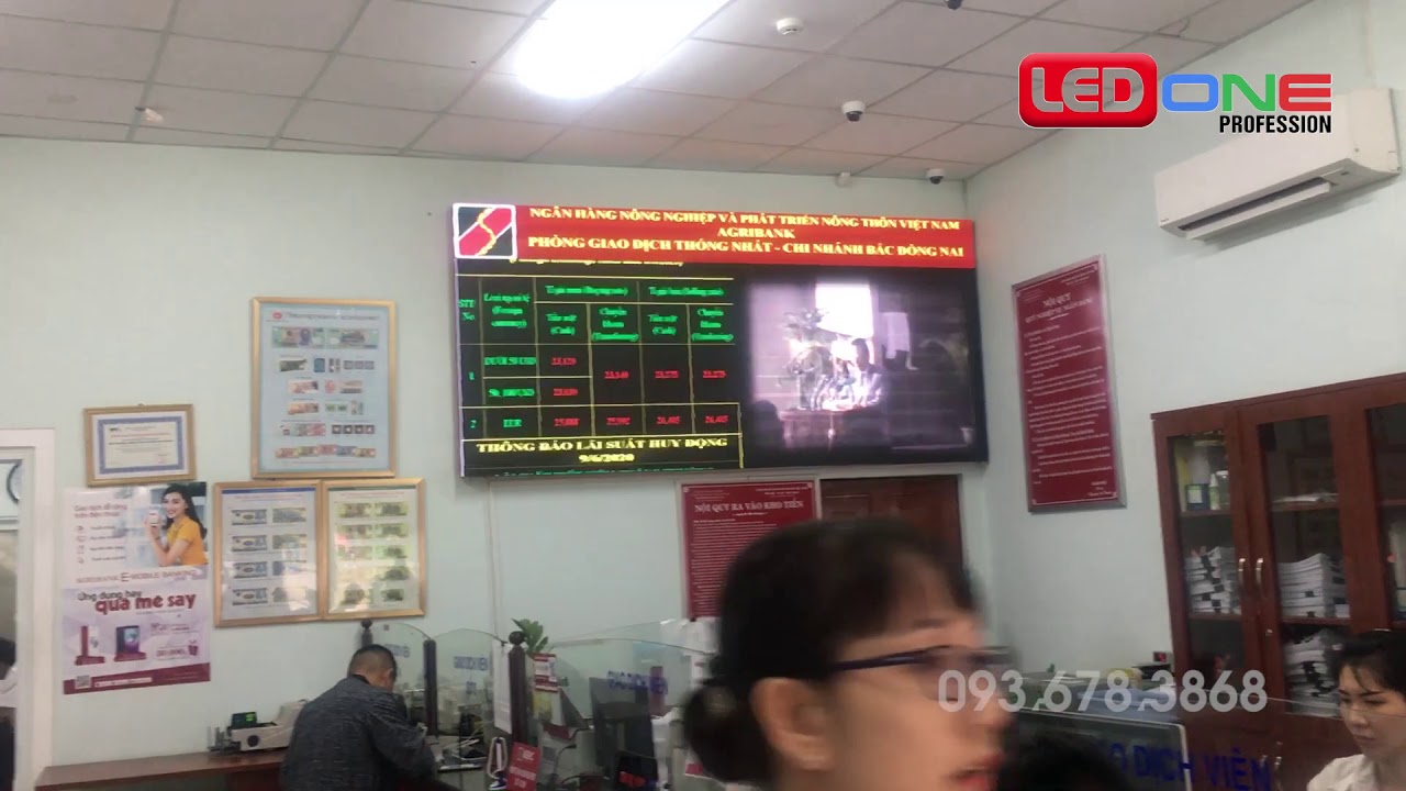 Thi công màn hình Led P3 Ngân hàng Agribank chi nhánh Bắc Đồng Nai  