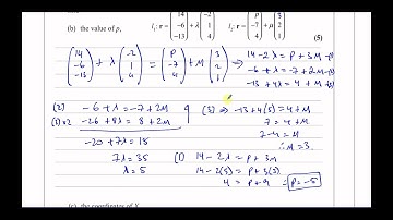 [P4], C34, (IAL), WMA02/01, Jan 2015, Q11,Vectors, Perpendicular, Intersecting