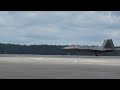 F22 raptor starts the air show off with a steep cobra  mcas cherry point air show 2024