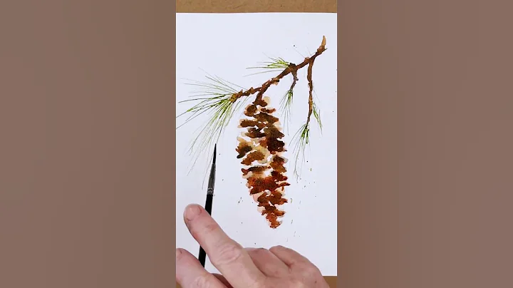 How to Paint Pine Cones in Watercolor - Preview of...