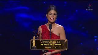 Premios TV y Novelas 2019 Barbara Lopez Mejor actriz juvenil