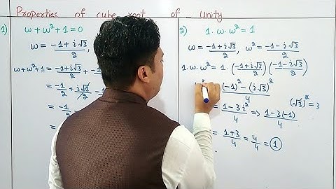 Cube root of unity and their properties | Properties of cube root of unity | Cube root of unity