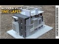 Modern villa  timelapes how to make realistic villa house 