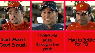 TOP 3 FINISHERS CHARLES, CHECO & CARLOS C³ POST RACE INTERVIEW SINGAPORE GP 2022