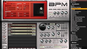 MOTU BPM & Machfive Sounds Video Email Response