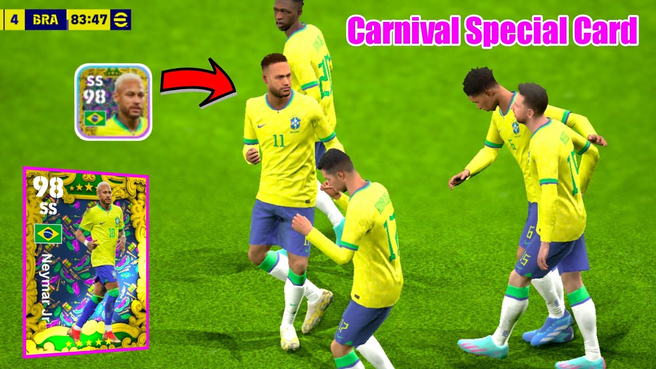 Neymar Free Carnival Card Review In Efootball Mobile...