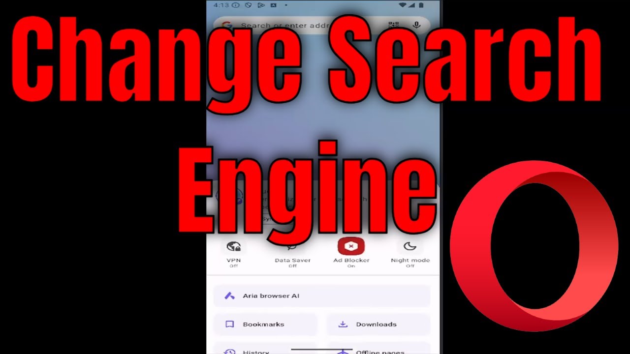 How to Change Search Engine in Opera Mobile Browser? (Android) - YouTube