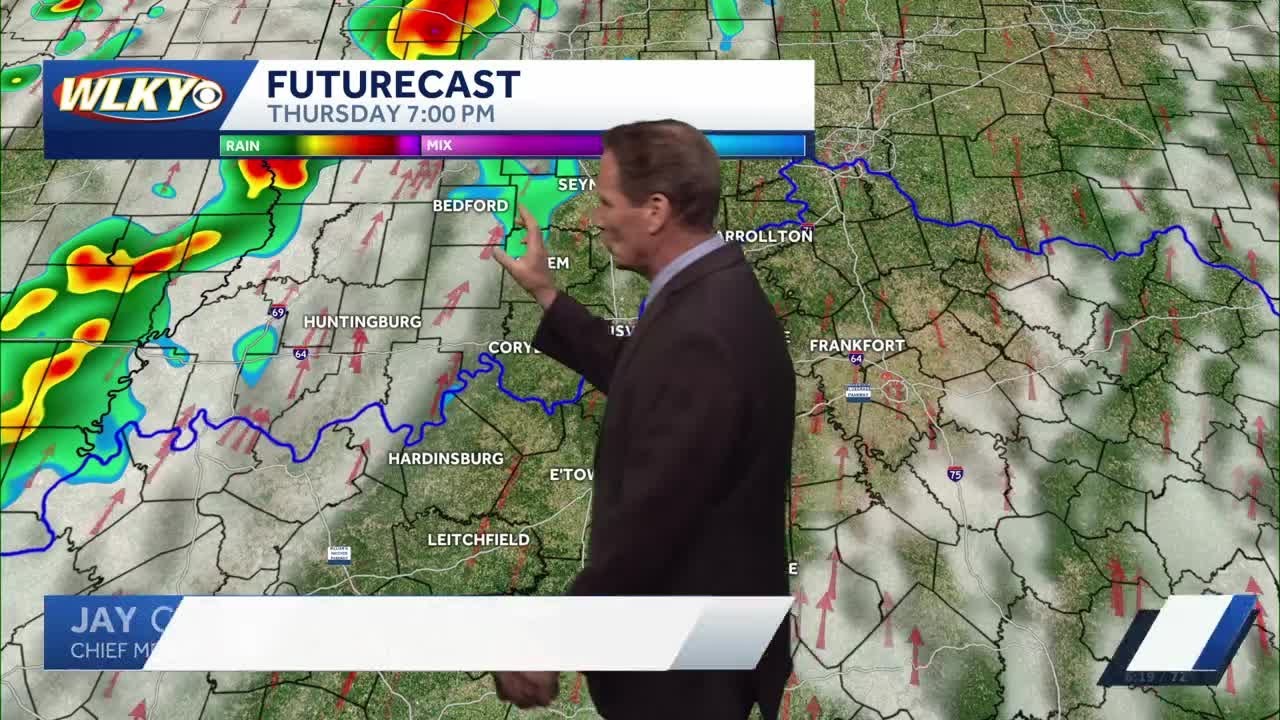 Scattered storms diminish, breezy and warm Thursday - YouTube
