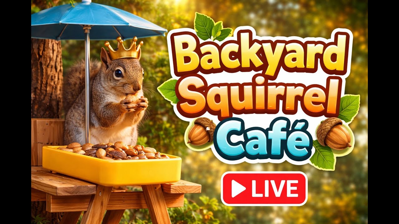 Backyard Squirrel Café – Live 🐿️☕
