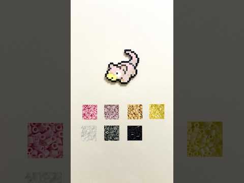 【ポケモンアイロンビーズ】No.0079 ヤドン　#pixelart #ドット絵 #pokemon #パーラービーズ #ポケモン #アイロンビーズ #nintendo #embroidery