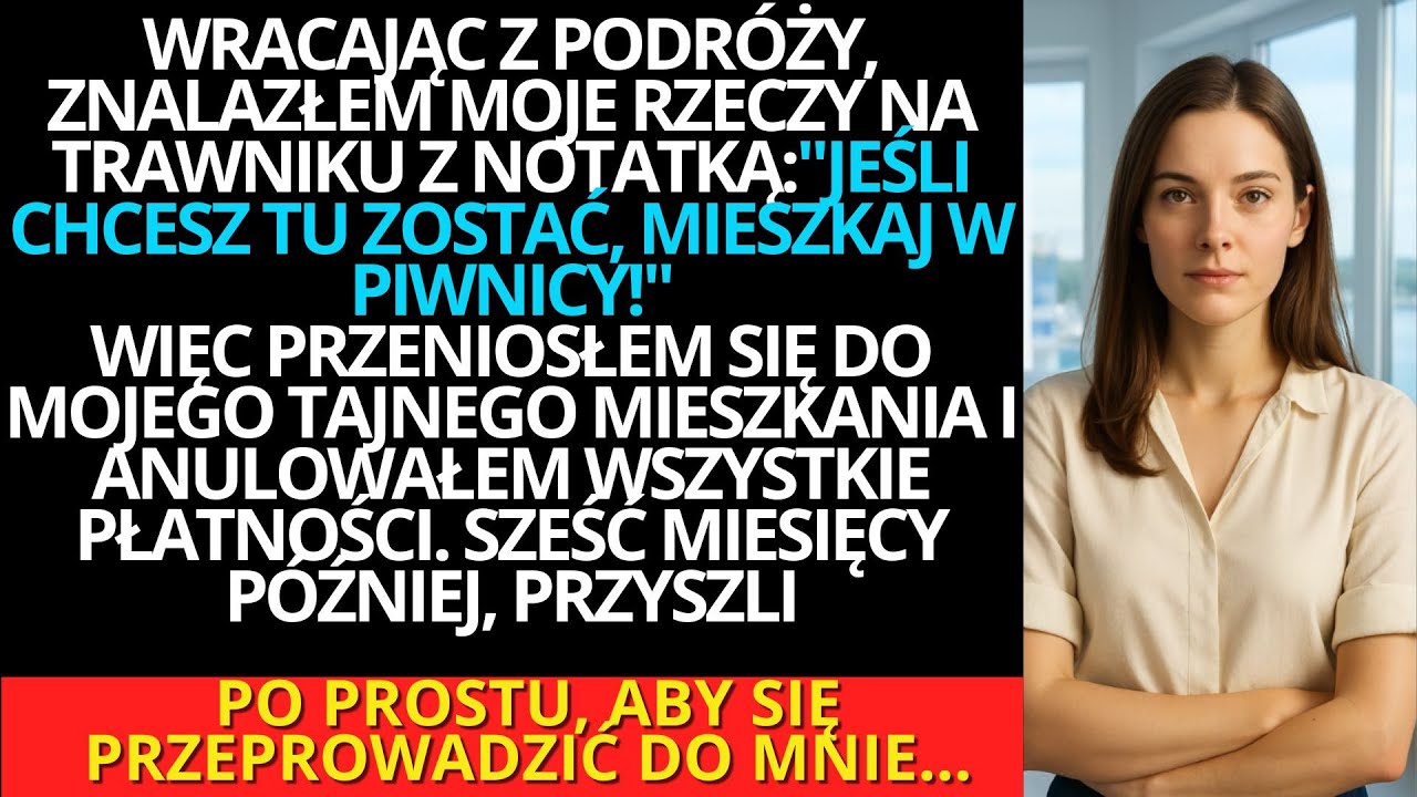 Wracając z podróży, znalazłam swoje rzeczy na trawie. Przeprowadziłam się do tajnego domu