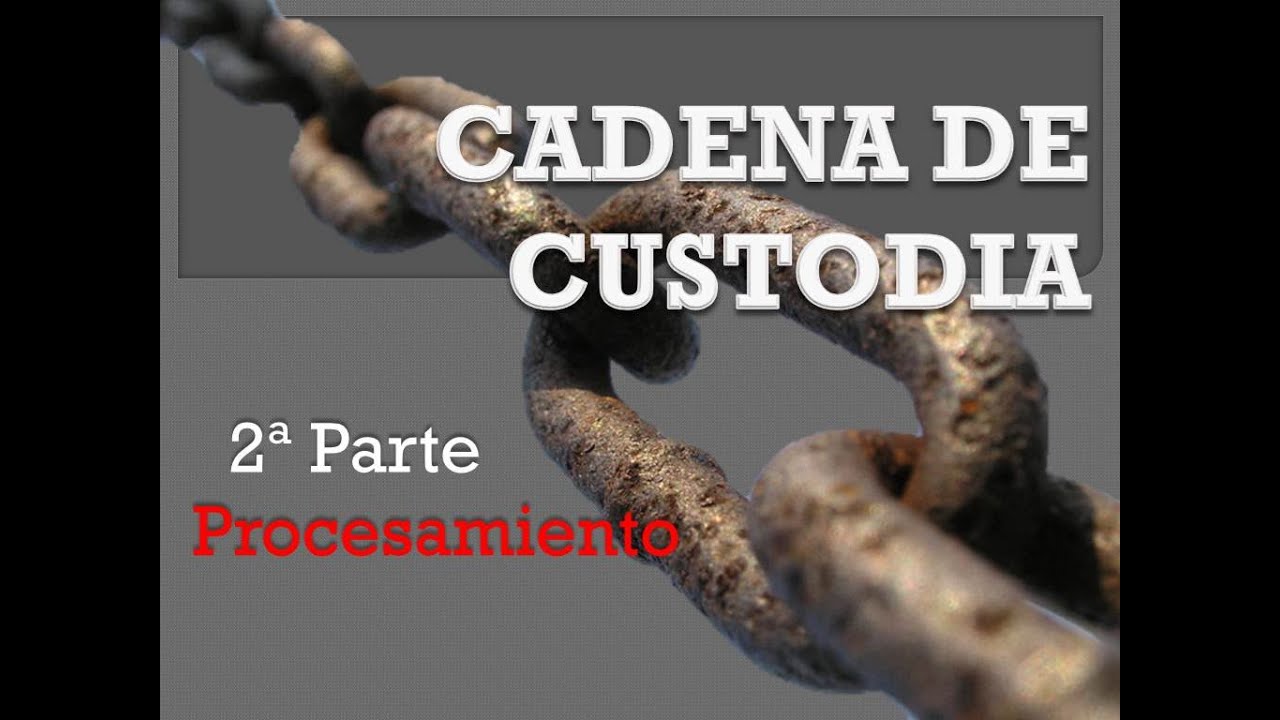 Cadena de custodia 2a parte (procesamiento) YouTube