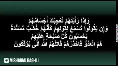 سورة المنافقون . بصوت جميل جدا