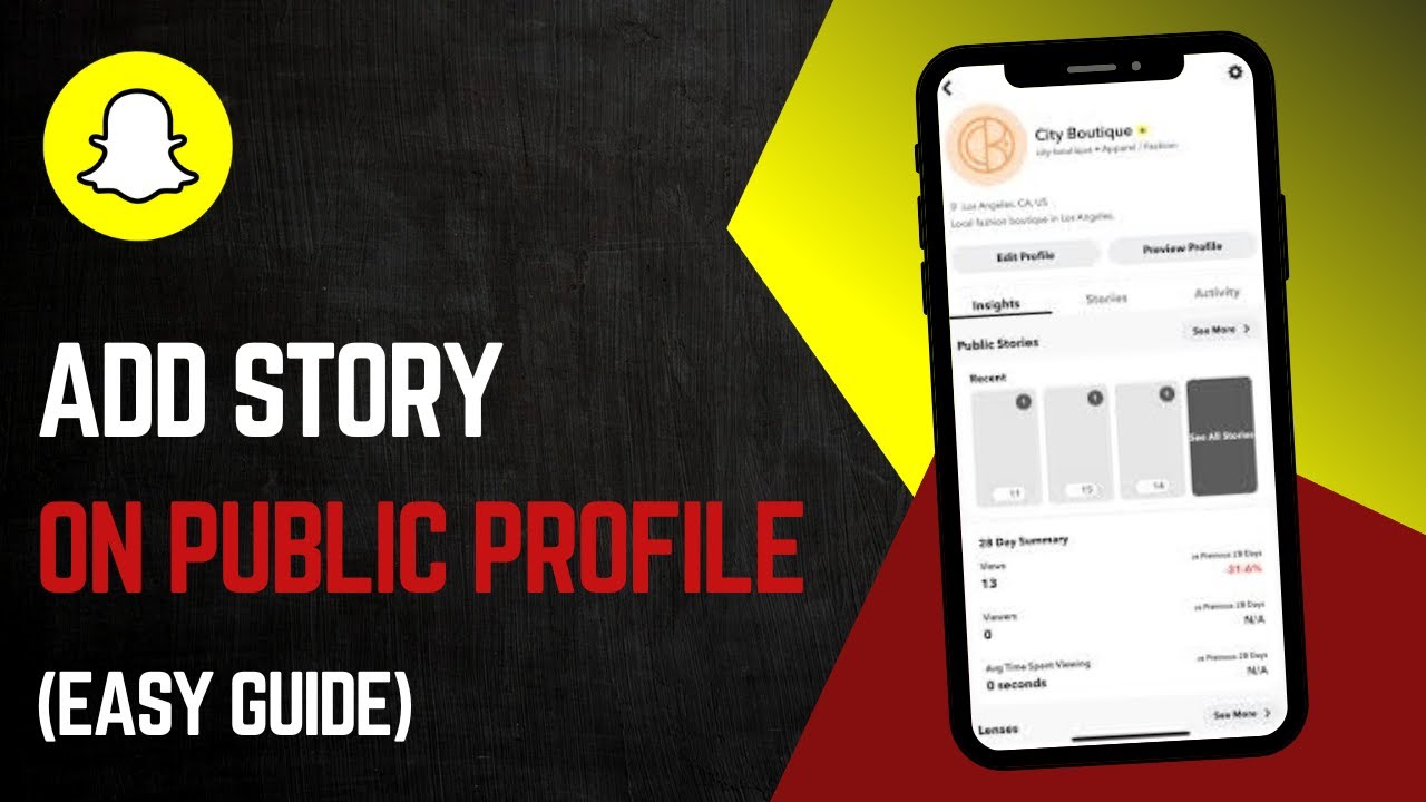 How To Add Story On Snapchat Public Profile !