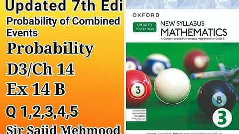 D3 math|Ch 14|Ex 14_B|Q_1_2_3_4_5|New Updated 7th Edition|New Oxford Mathematics 3|Sir Sajid Mehmood