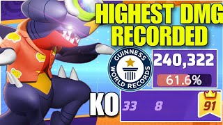 The 🫡Highest Damage Ever Recorded With GARCHOMP In 😎MASTERS 2000+ | POKÉMON UNITE World Record.