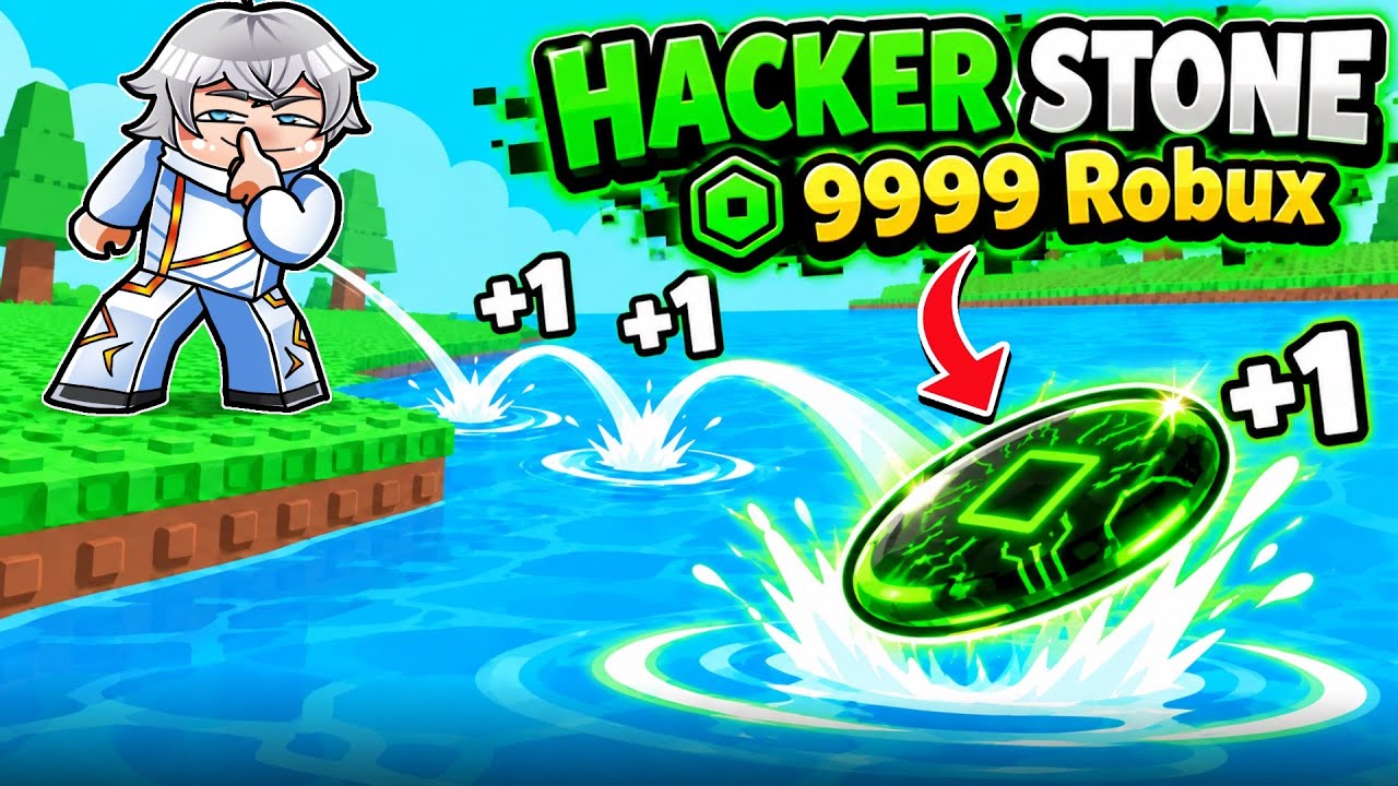 Aku Lempar Batu HACKER Demi Jadi KAYA RAYA di +1 Stone Skipping Roblox!