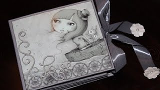 scrapbook grau Santoro