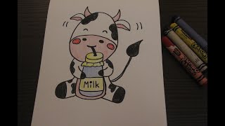 Learn About Cow Before We Start Drawing | Easy Drawing | Cow Drawing | Cute Cow