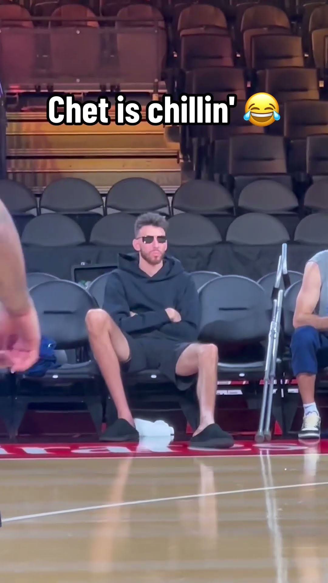 Chet Holmgren vibin’ at the NBA Cup ?