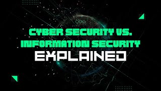 Cyber Security vs. Information Security - Unraveling the Key Differences #iso #isms #difference