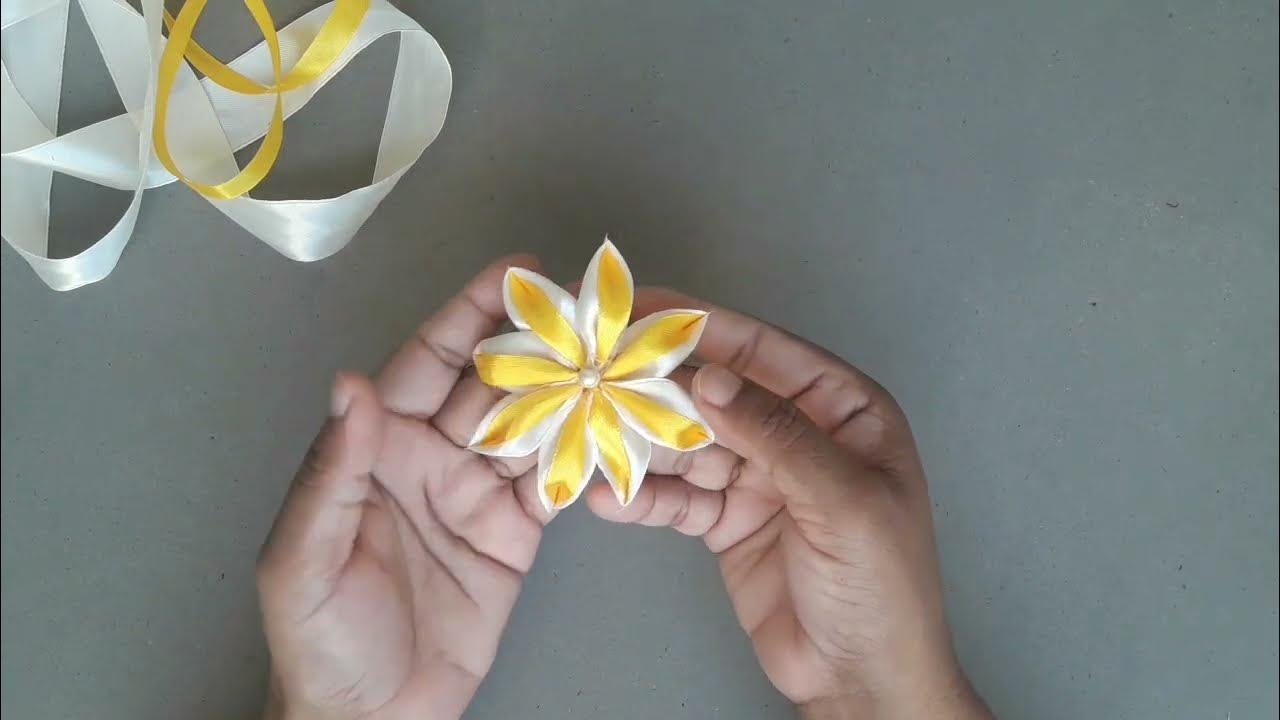 Ribbon flowers how to make / Ribbon flower making / Ribbon flowers