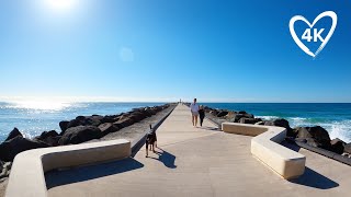 Stunning Beach to Lighthouse Virtual Walk - Australia&#39;s Gold Coast Spit - 4K Treadmill Background