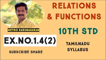 10th Std Maths Ex.1.4(2) Let f:A to B be a fn defined by f(x)= x/2-1 where A={2,4,6,10,12} B= {0,1,2