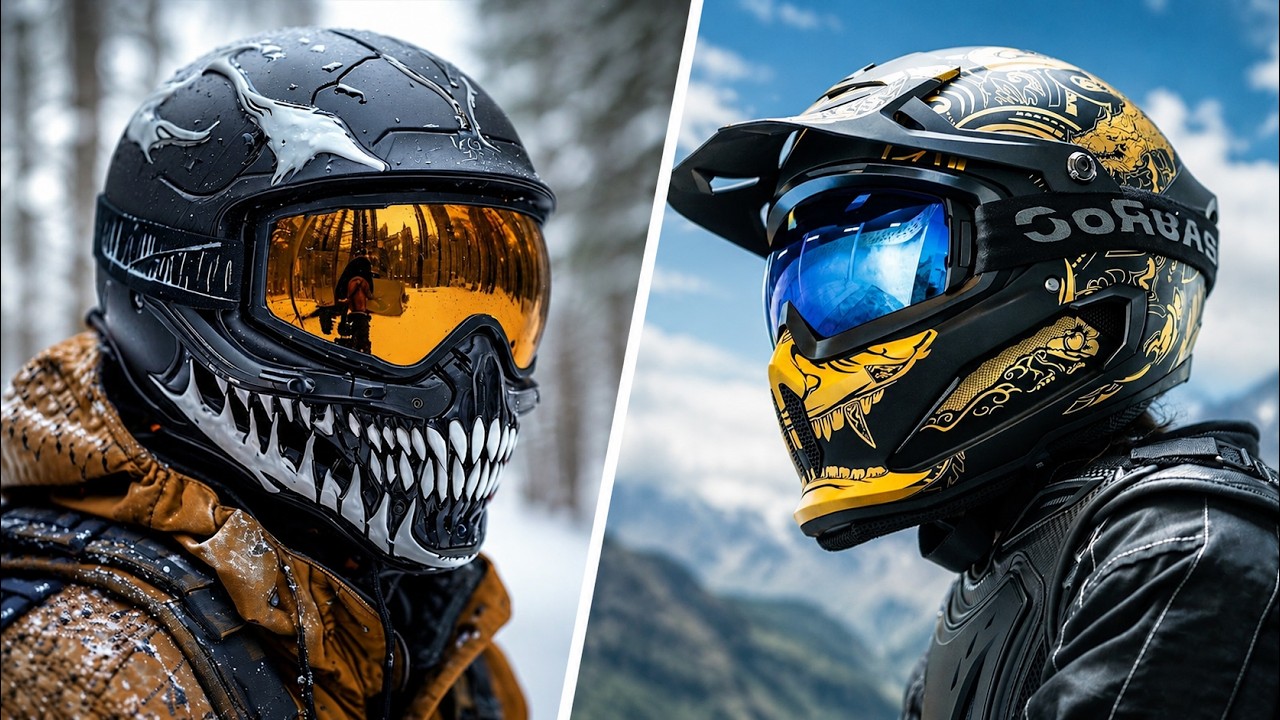 awesome ooking motorcycle helmets RUANLOV FRP Full Face Helmet - Integrated Motorcycle 16 Crazy Motorcycle Helmets in