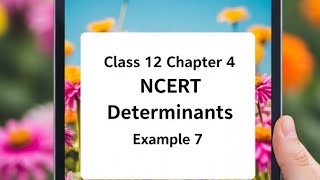 Famous Example 7 class 12 maths chapter 4 NCERT Determinants  Net Worth