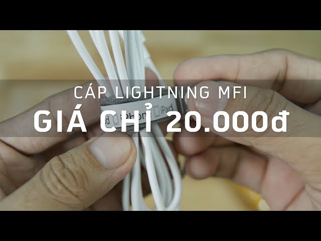 [Review] Đánh giá cáp Lightning MFI cho iPhone/iPad/iPod giá 20k của SnowKids [4K]