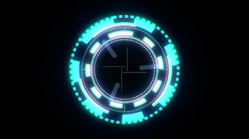 Futuristic HUD Circular Interface Animation – Sci-Fi Target Screen
