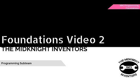 FRC Programming Foundations - Video 2