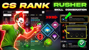 CS rusher Skill Combination 2025 | Best characters skill for cs rank | CS rank Best combination
