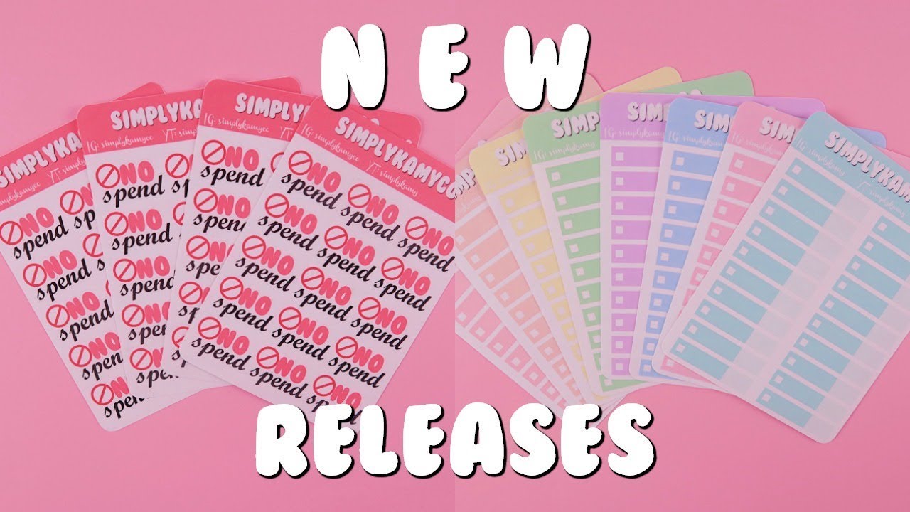 ♡ New Releases | Pastel Budget Expense Stickers + No Spend
