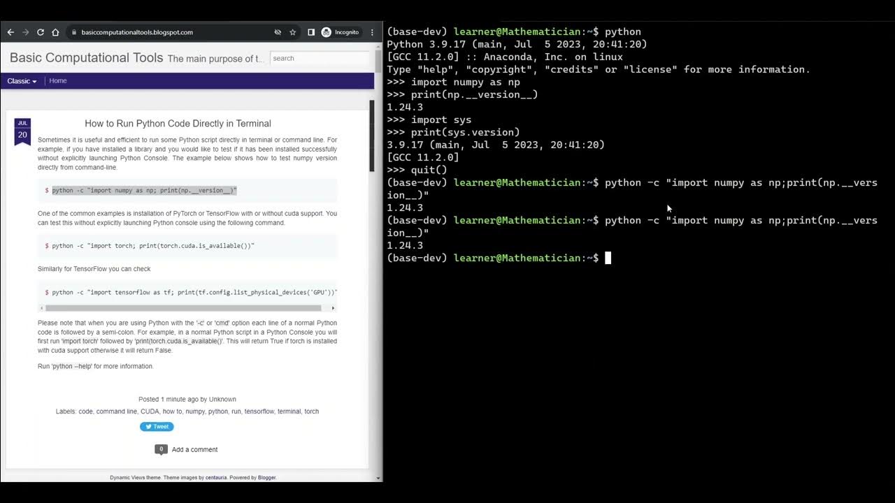 How to Run Python Code Directly in the Terminal or Command Line - YouTube